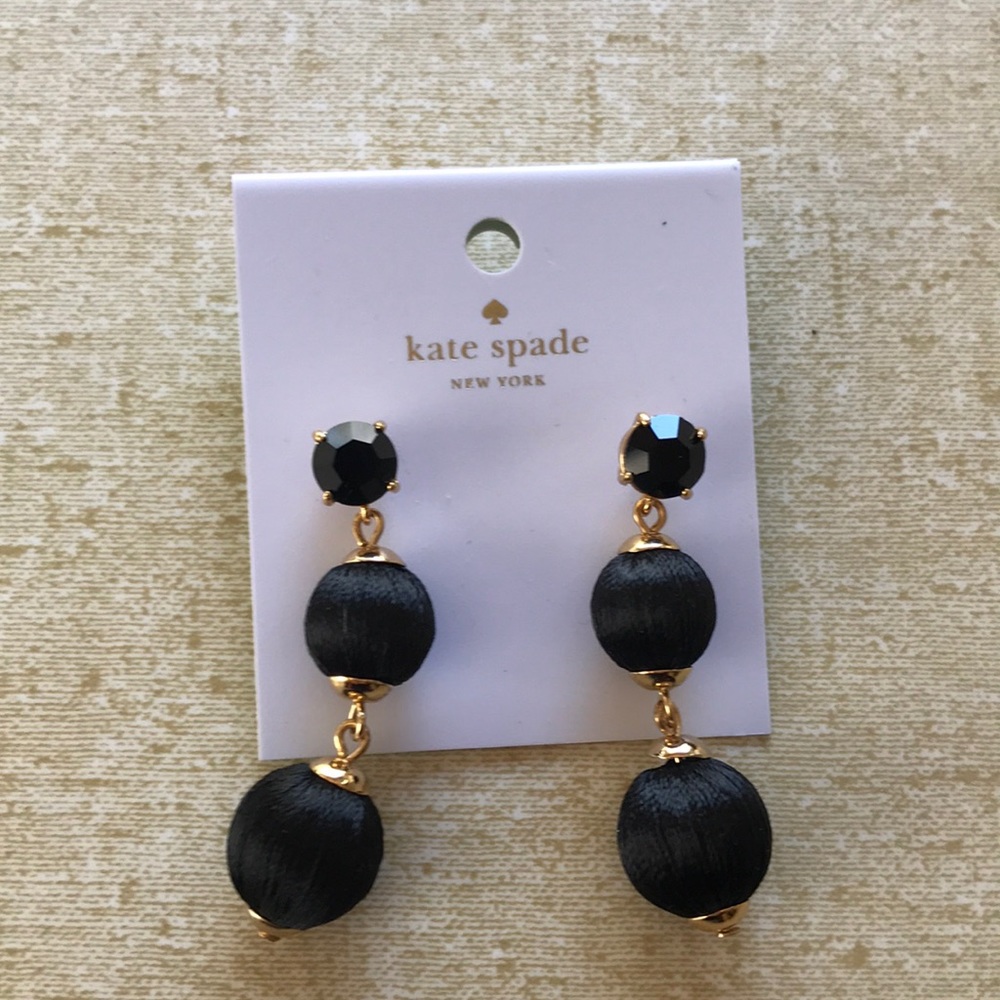 Kate Spade Black Silk Earrings